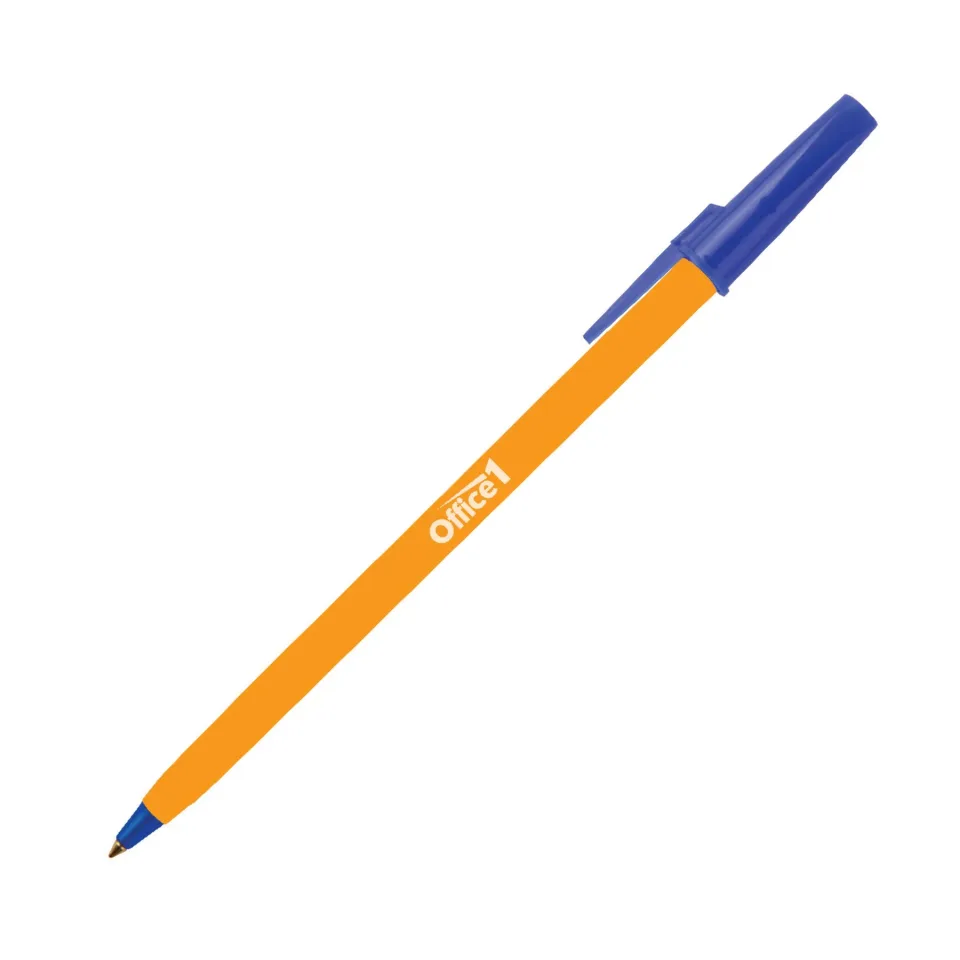 Office 1 Pix, 0.7 mm, corp portocaliu, albastru, 20 bucăți