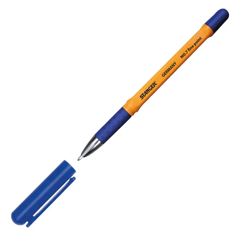 Stanger Pix Softgrip M, 0.7 mm, albastru, 10 buc