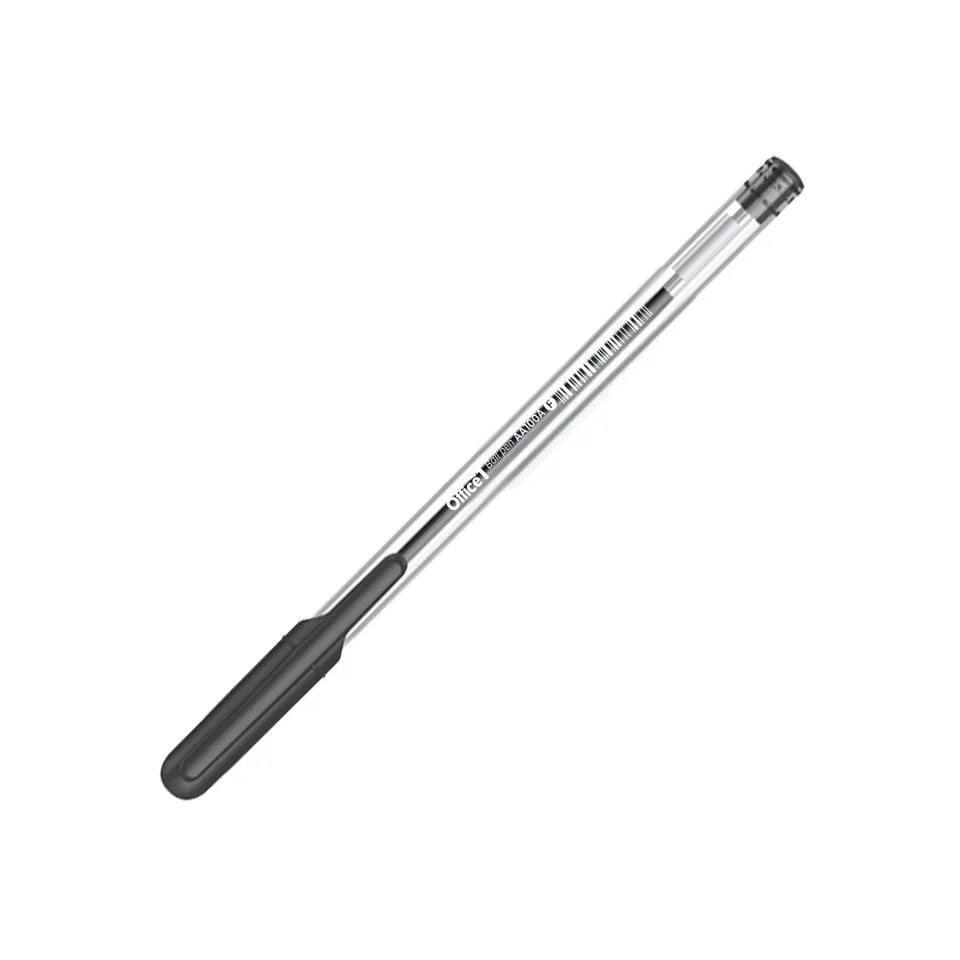 Office 1 Pix AA100A, 0.7 mm, corp transparent, negru