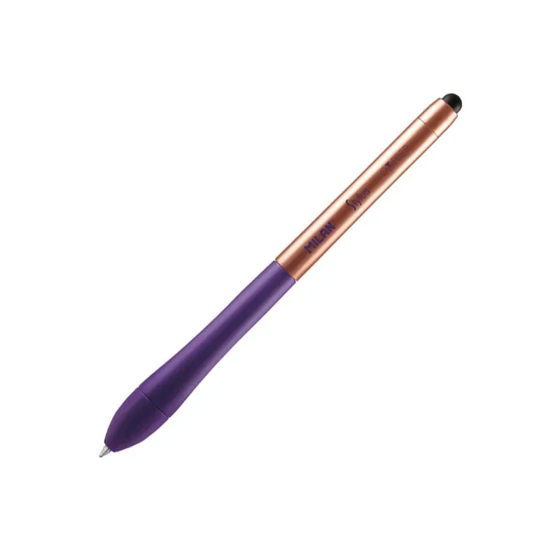 Pix cu bilă Milan Stylus Copper, automat, 1.0 mm, culori asortate, cerneală albastră