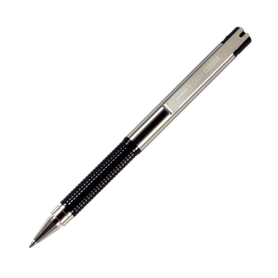 Pix cu bilă Zebra F-301 Compact, metalic, 0.7 mm, negru