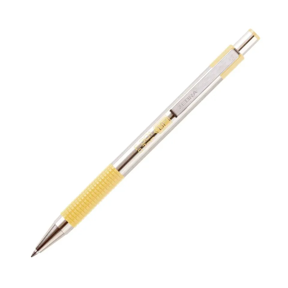 Zebra Pix F-301 Pastel, metal, 0.7 mm, galben