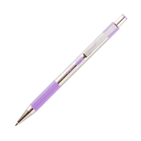 Pix cu bilă Zebra F-301 Pastel, metal, 0.7 mm, mov