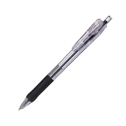 Pix cu bilă Zebra Tapli Clip, 0,5 mm, transparent, negru
