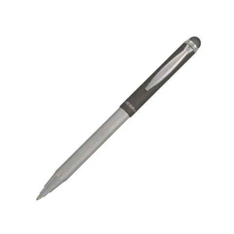 Pix cu bilă telescopic Zebra, cu stylus, în cutie, gri