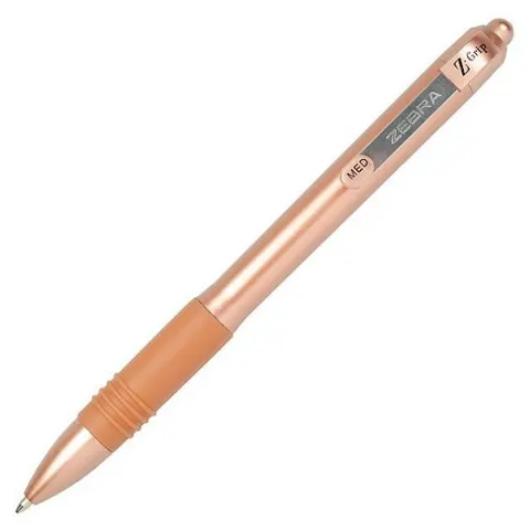 Pix cu bilă Zebra Z-Grip Smooth, 1.0 mm, auriu roz