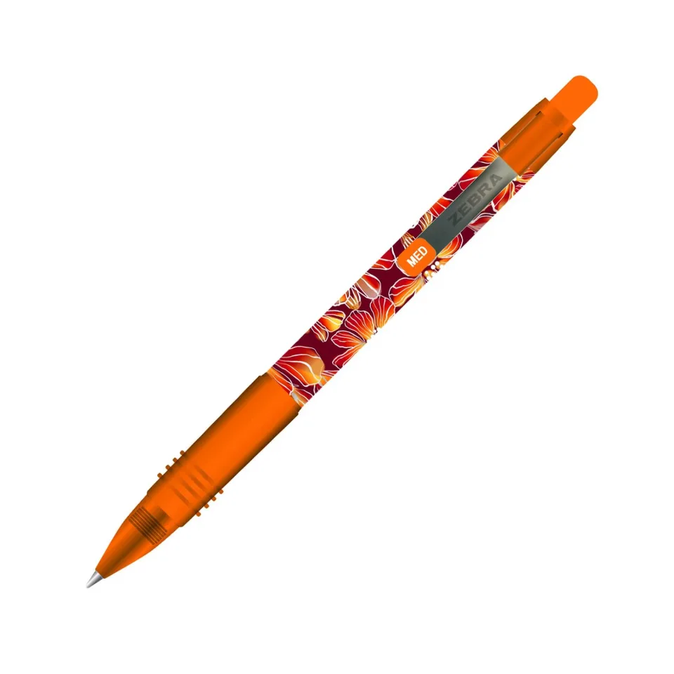 Pix cu bilă Zebra Z-Grip Tropical, 1.0 mm, portocaliu