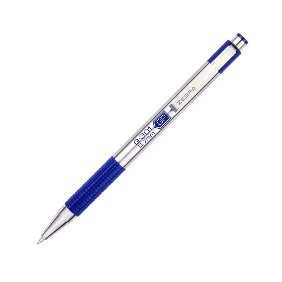 Zebra Roller cu gel G-301, retractabil, 0.7 mm, albastru