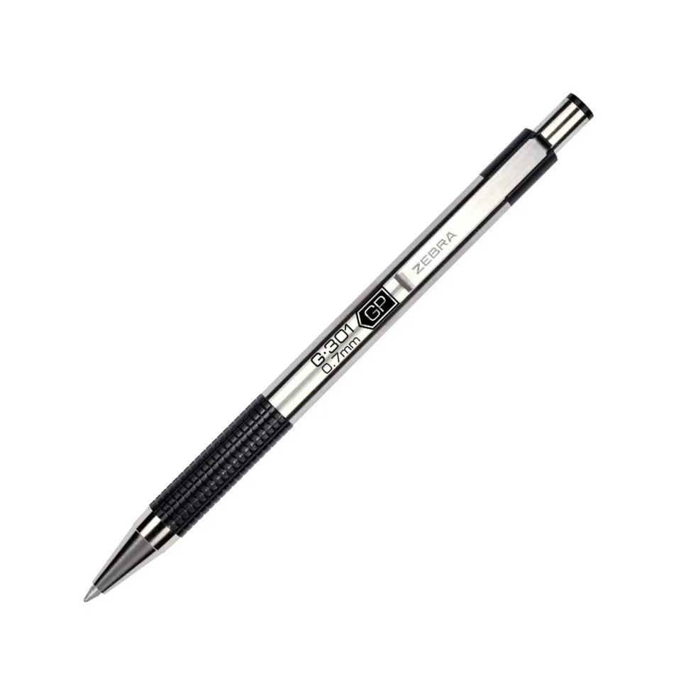 Zebra Roller cu gel G-301, automat, 0.7 mm, negru