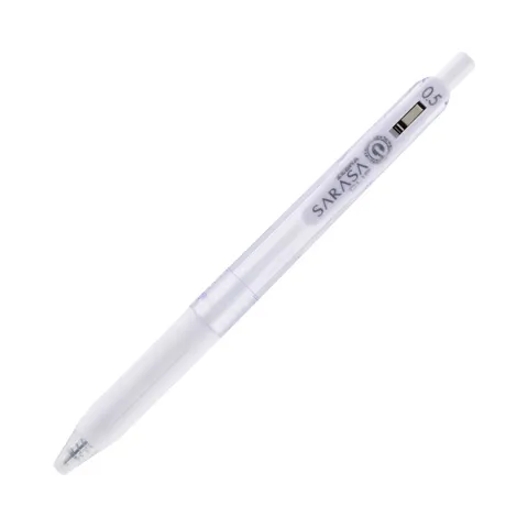 Zebra Gel Roller Sarasa Clip Milk, retractabil, 0.5 mm, alb lăptos