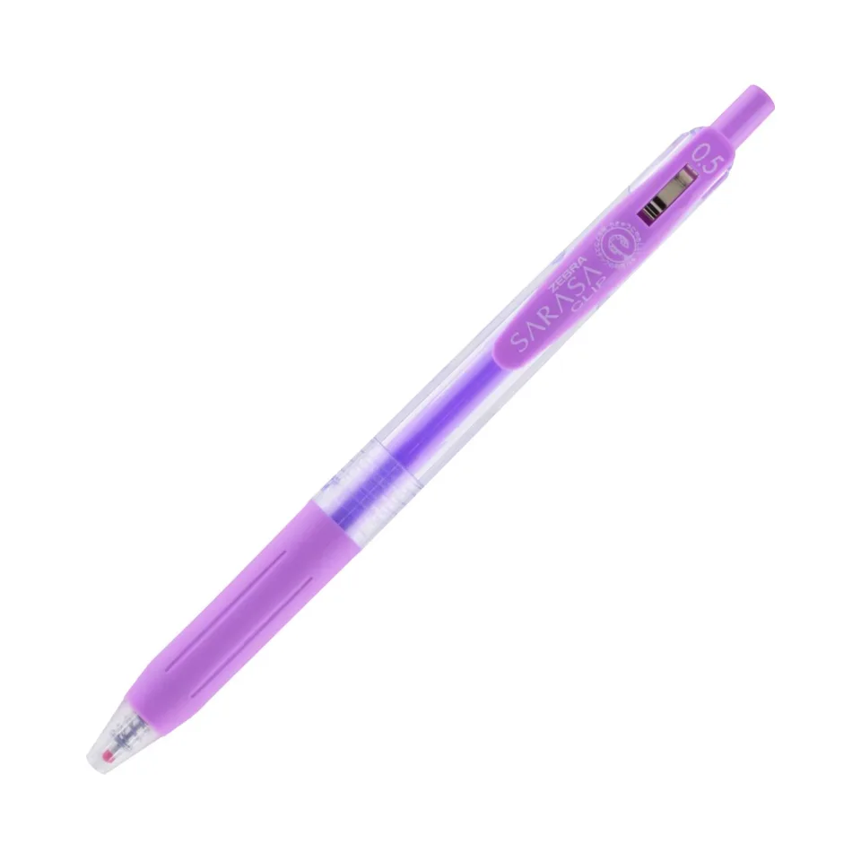 Zebra Roller cu gel Sarasa Clip Milk, retractabil, 0.5 mm, liliachiu lăptos