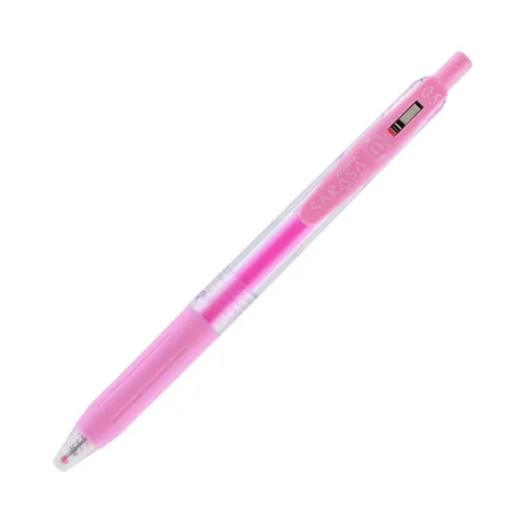 Zebra Roller cu gel Sarasa Clip Milk, retractabil, 0.5 mm, roz lăptos