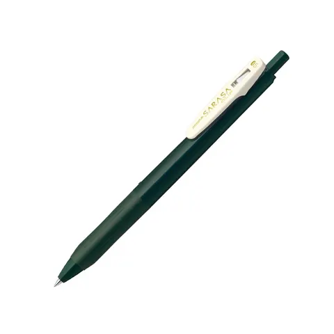 Zebra Gel Roller Sarasa Clip Vintage, 0.5 mm, verde-negru