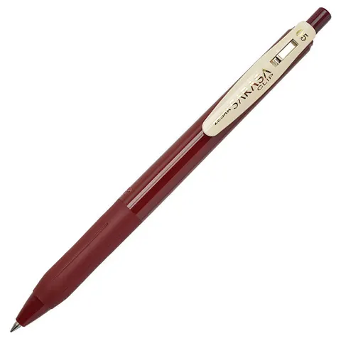 Zebra Gel Roller Sarasa Clip Vintage, retractabil, 0.5 mm, roșu-negru