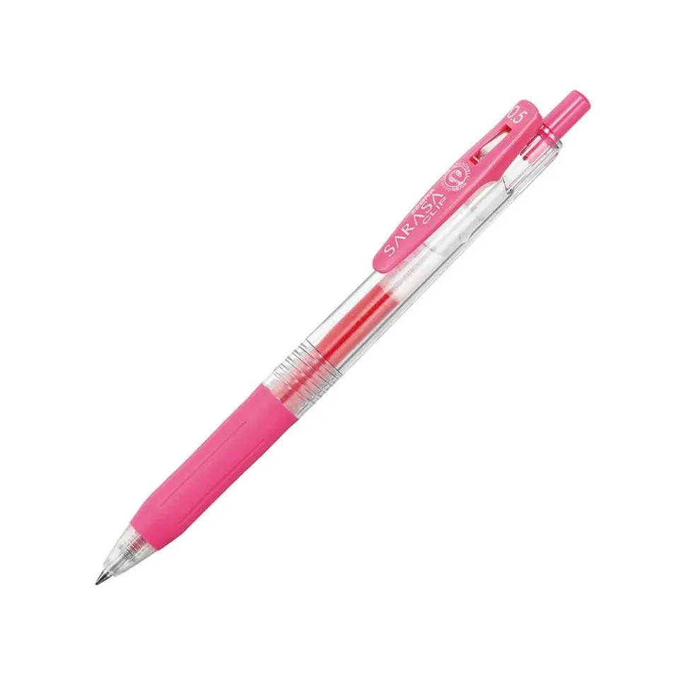 Zebra Gel Roller Sarasa Clip, retractabil, 0.5 mm, roz deschis