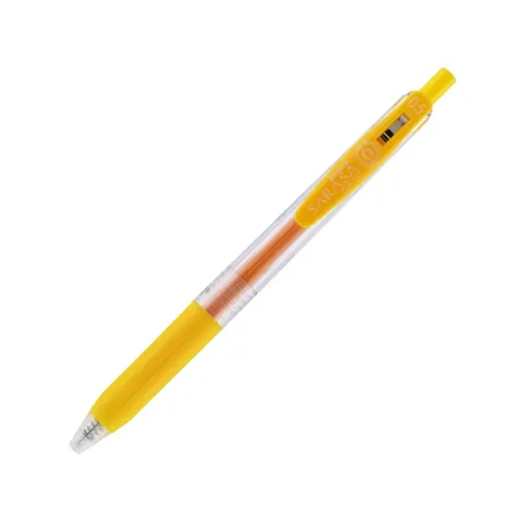 Zebra Roller cu gel Sarasa Clip, retractabil, 0.5 mm, galben închis