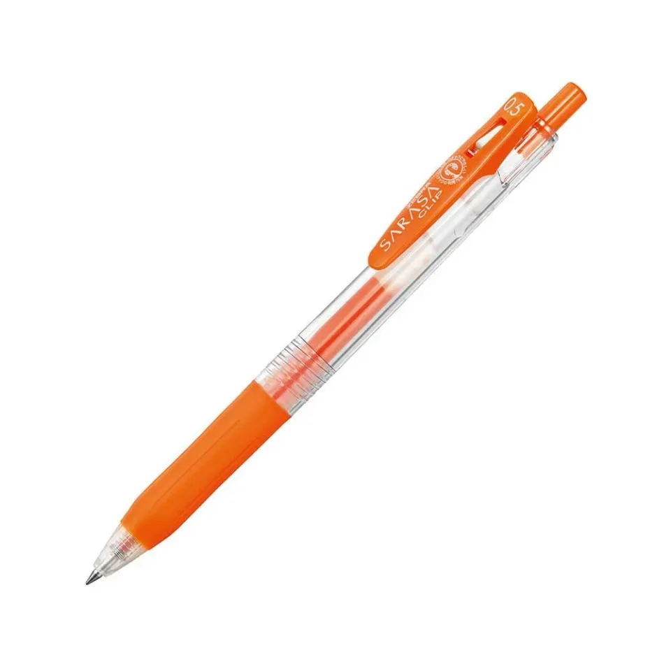 Zebra Gel Roller Sarasa Clip, retractabil, 0,5 mm, roșu-portocaliu