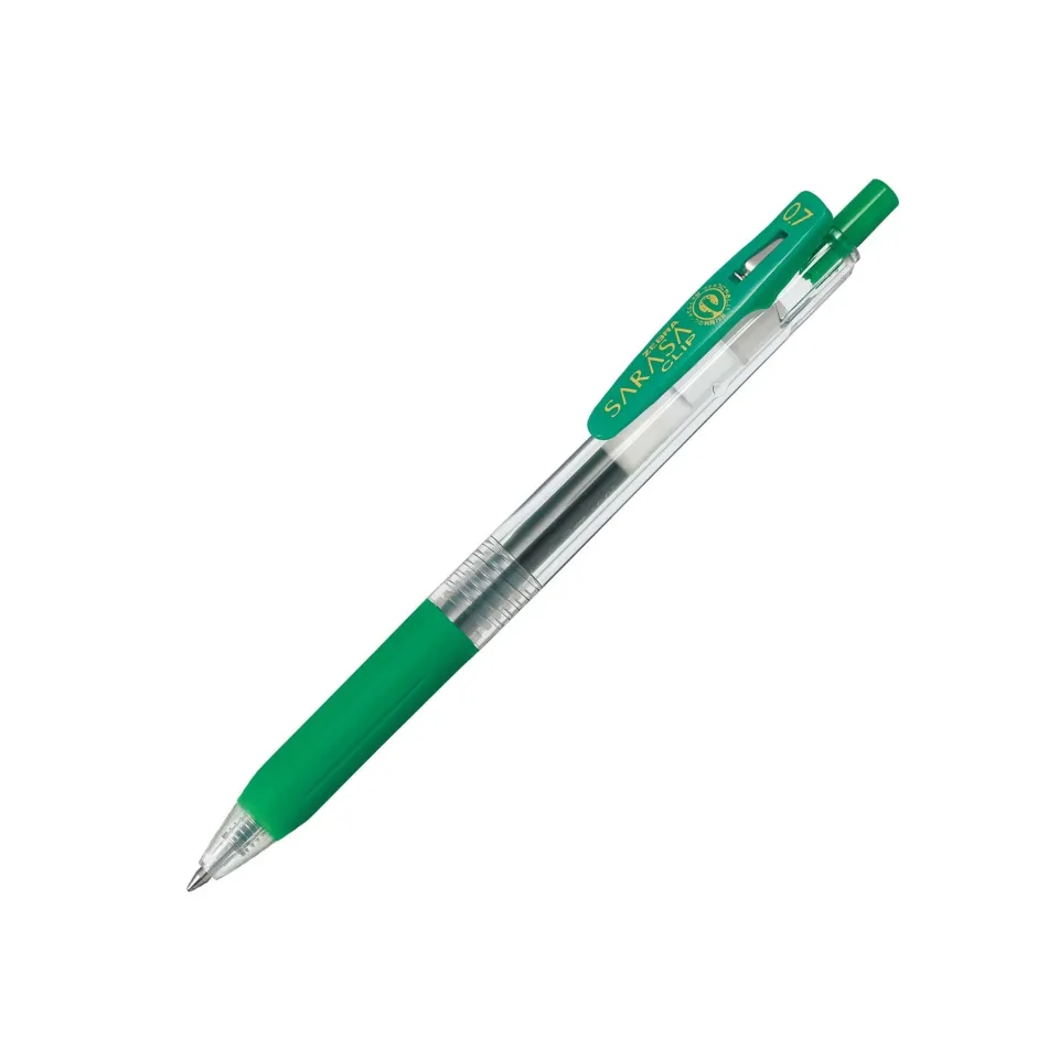 Zebra Roller cu gel Sarasa Clip, automat, 0.7 mm, verde