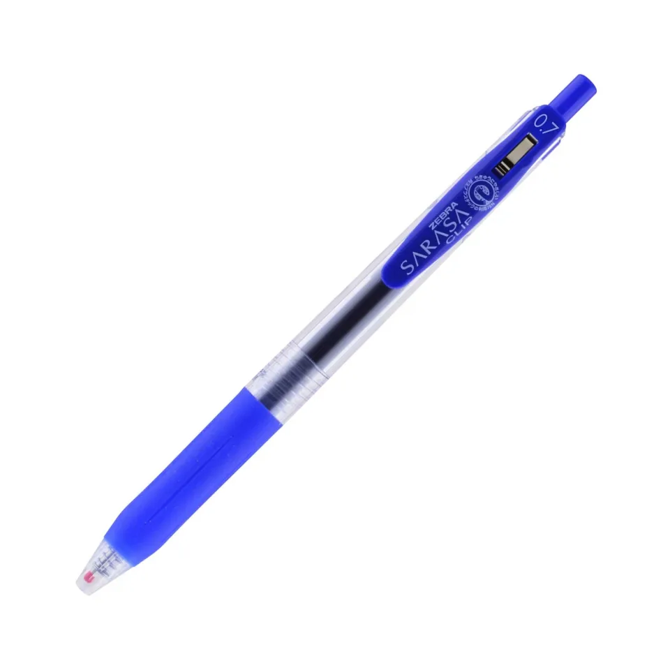 Zebra Gel roller Sarasa Clip, retractabil, 0.7 mm, albastru