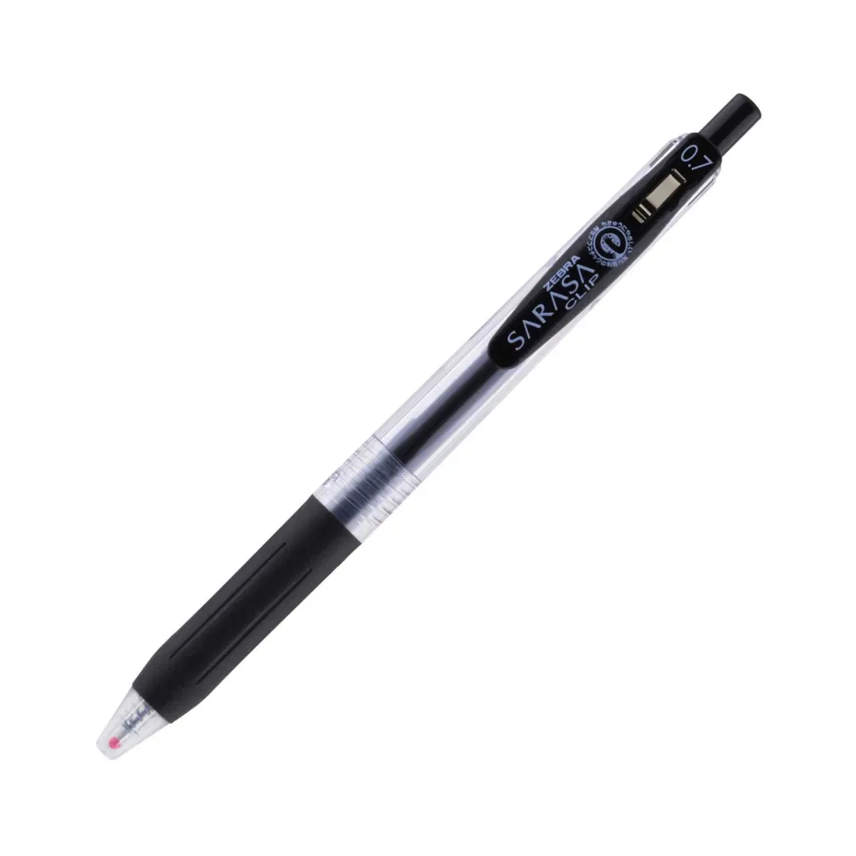 Zebra Roller cu gel Sarasa Clip, retractabil, 0.7 mm, negru