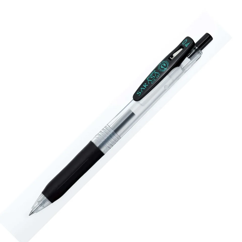 Roller cu gel Zebra Sarasa Clip, retractabil, 0.4 mm, negru