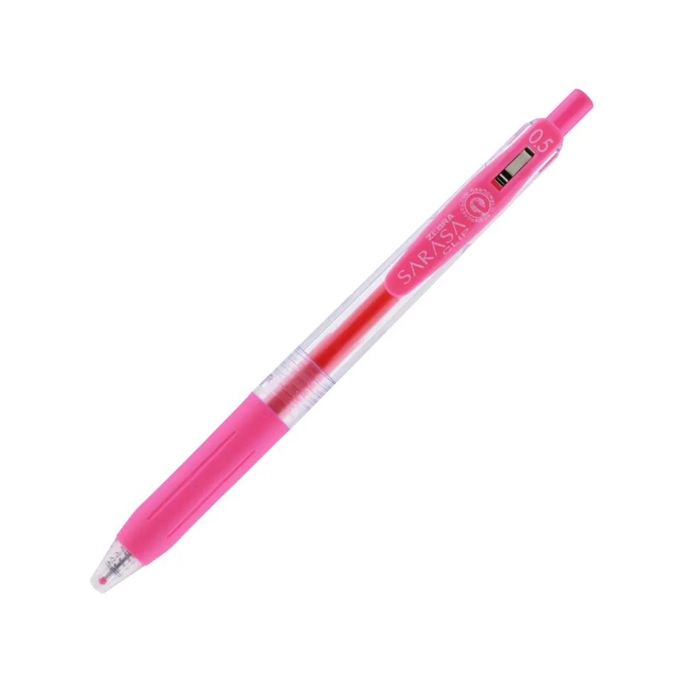 Gel roller Zebra Sarasa Clip, retractabil, 0.5 mm, roz