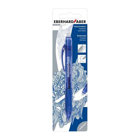 Eberhard Faber Gel Roller Click it, automat, ștersibil, albastru