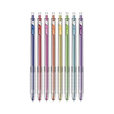 Beifa gel roller GP806-V501, retractabil, 0,5 mm, 8 culori