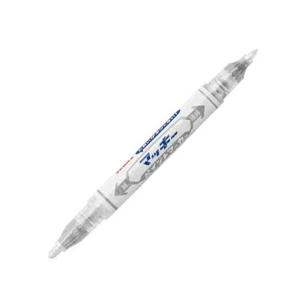 Zebra Fineliner Mckie Paint Extra Fine, permanent, dublu, 0.7-1.2 mm, argintiu