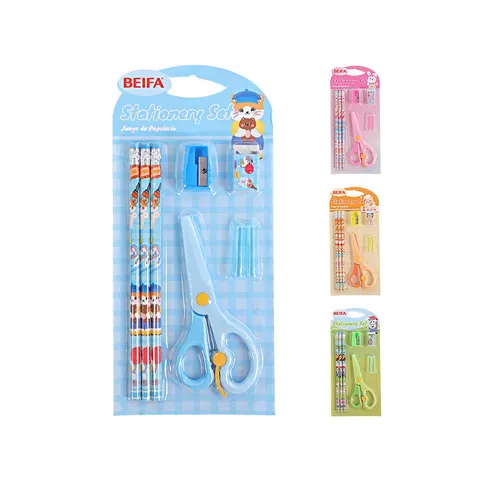 Set papetărie Beifa pentru copii, 8 bucăți, asortat
