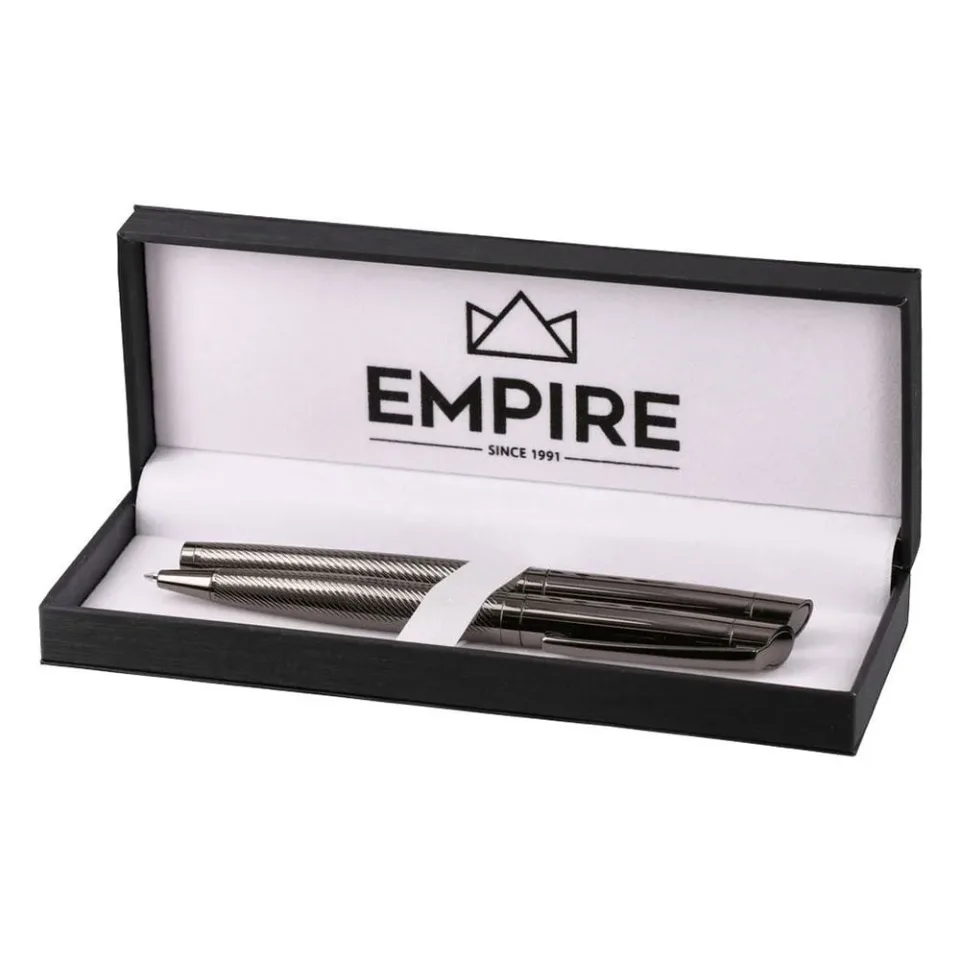 Set Empire Belcanto Pix și Stilou, gri închis metalic