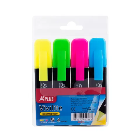 Marker text Beifa A+, 4 culori