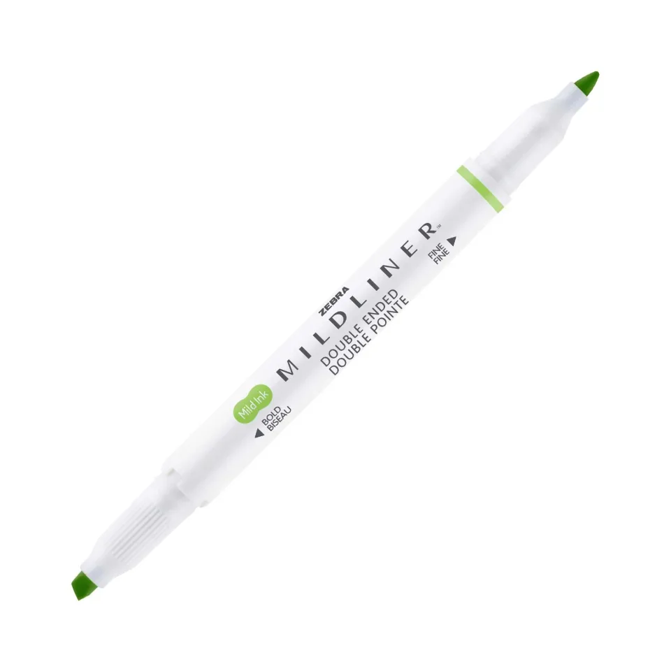 Marker Zebra Highlighter Mildliner Cool & Refined, dual, verde