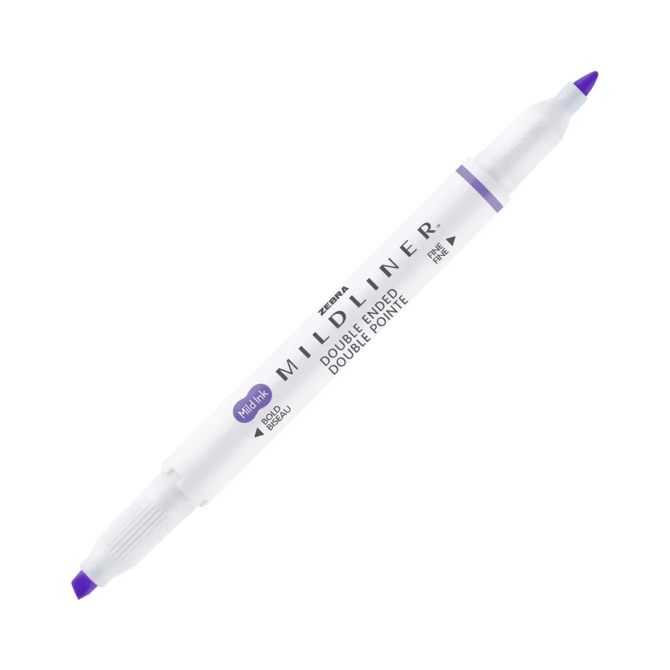 Textmarker Zebra Highlighter Mildliner Cool & Refined, cu dublu vârf, mov