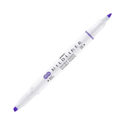 Textmarker Zebra Highlighter Mildliner Cool & Refined, cu dublu vârf, mov