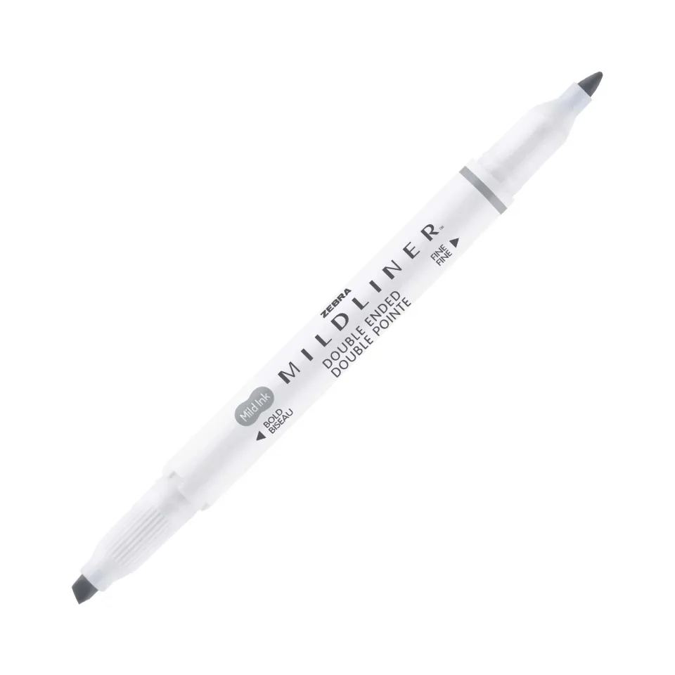 Zebra Highlighter Mildliner Cool & Refined, cu două capete, gri
