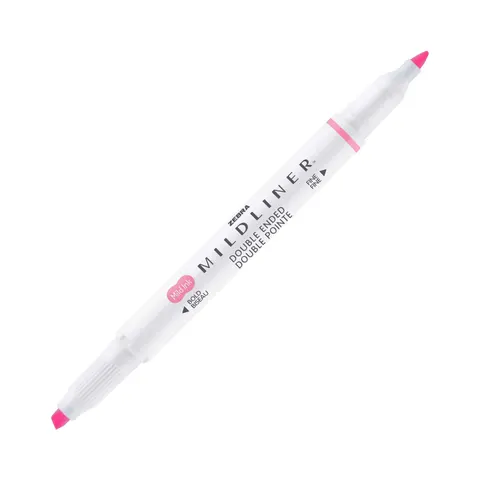 Zebra Highlighter Mildliner fluorescent, cu două capete, roz