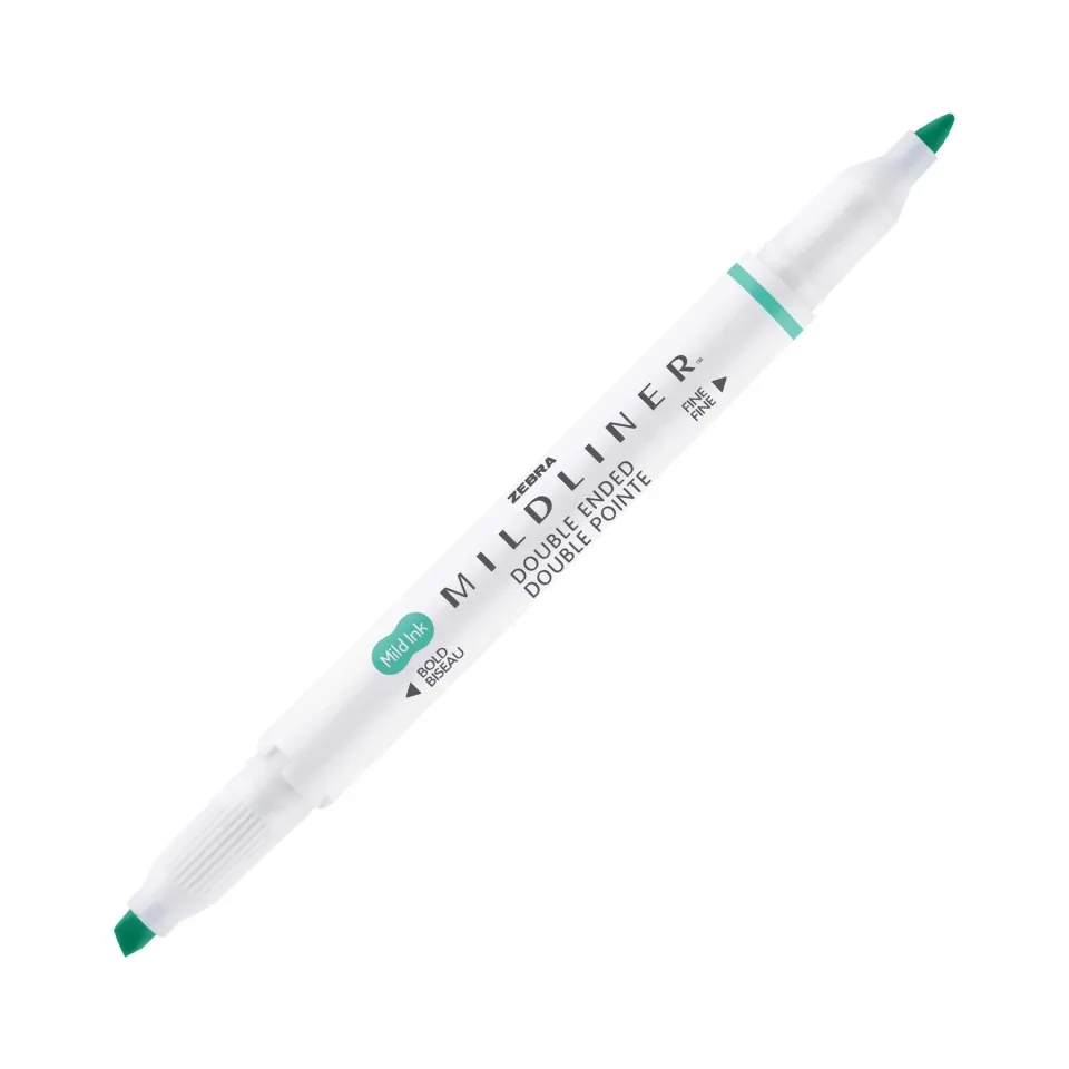 Zebra Textmarker Mildliner Fluorescent, cu vârf dublu, albastru-verde