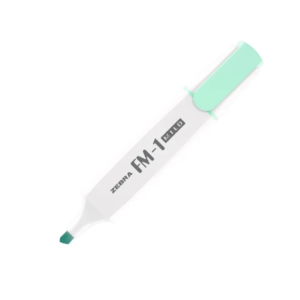 Marker Zebra FM-1 Mild, 3.5 mm, albastru-verde
