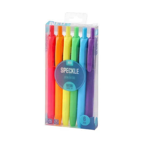 Textmarker Sazio Speckle, retractabil, 6 culori
