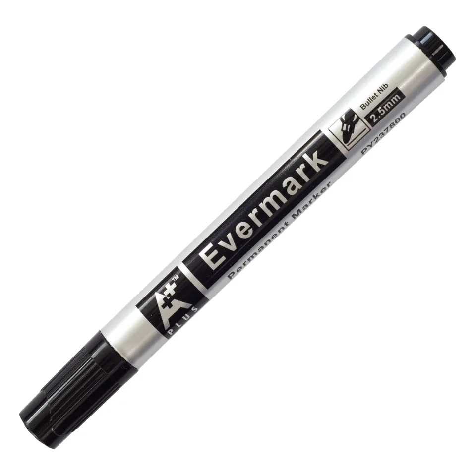 Marker permanent Beifa A+, rotund, negru