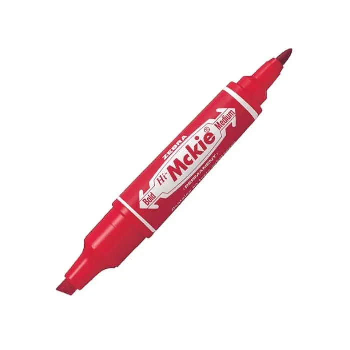 Zebra Marker permanent Hi-Mckie, dublu, 2-4 mm, roșu