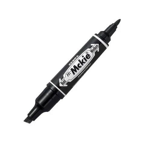 Zebra Marker permanent Hi-Mckie, dublu, 2–4 mm, negru