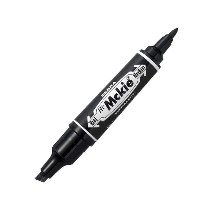 Zebra Marker permanent Hi-Mckie, dublu, 2–4 mm, negru