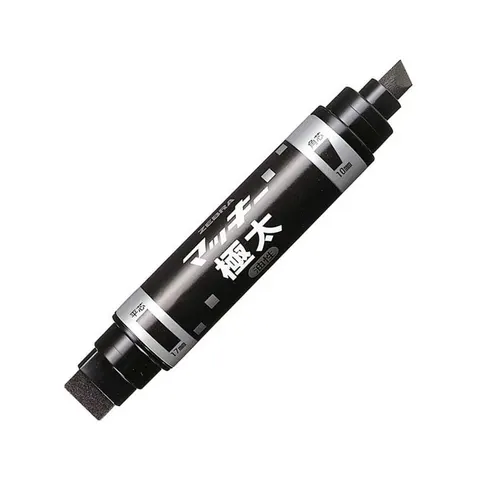 Marker permanent Zebra Mckie Extra Bold, dublu vârf, 10–17 mm, negru