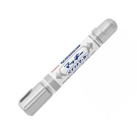 Marker permanent Zebra Mckie Extra Bold, dual, 2–8 mm, argintiu