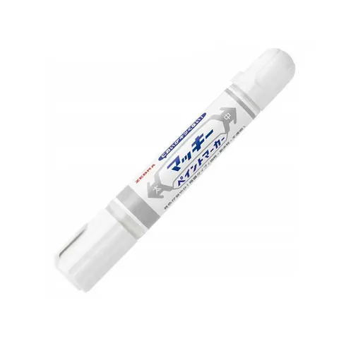 Marker permanent Zebra Mckie Extra Bold, dual, 2-8 mm, alb