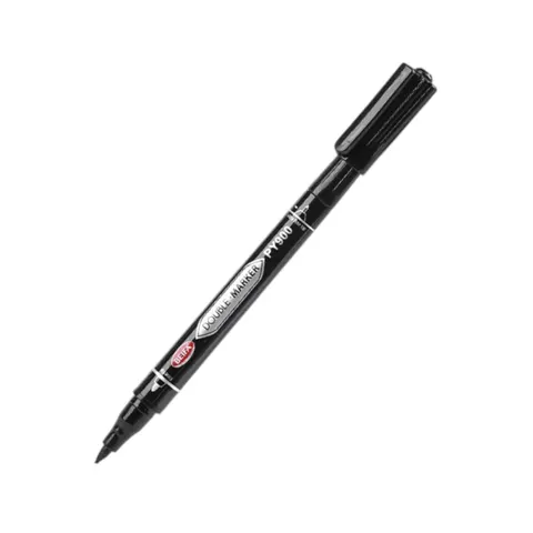 Marker permanent Beifa PY900, dublu, 0.5 - 2 mm, negru
