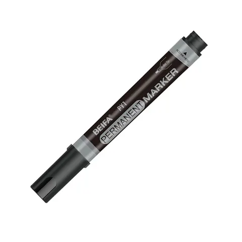 Marker permanent Beifa PY1-10B, vârf rotund, negru