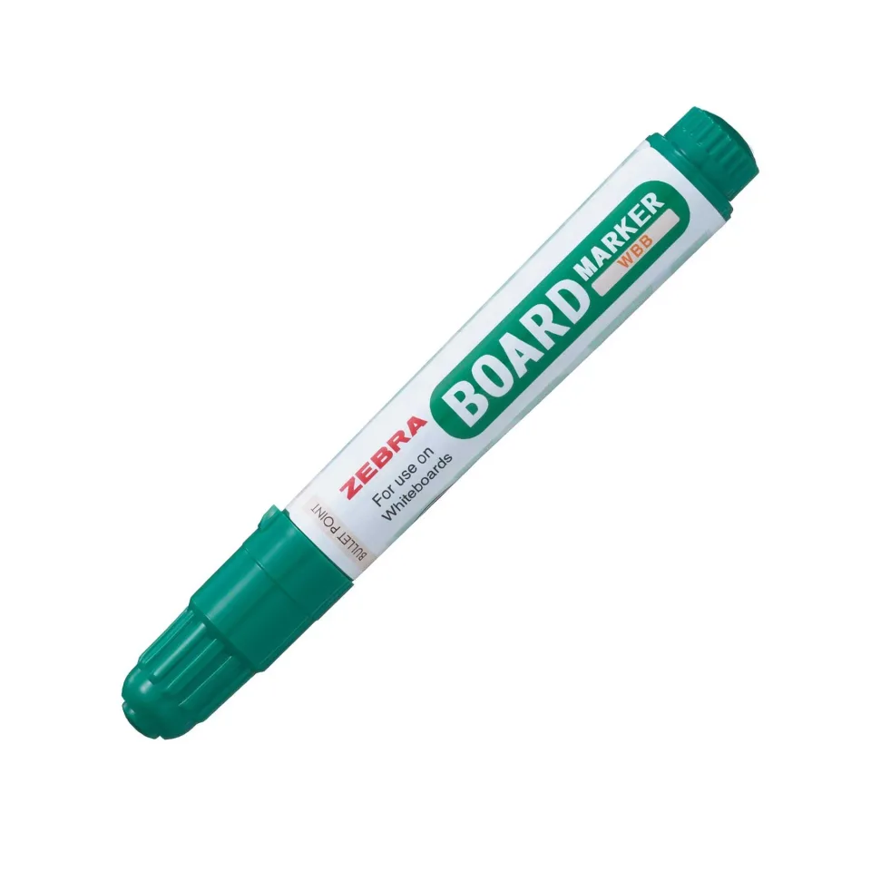 Marker pentru tablă Zebra WBB, rotund, 2.6 mm, verde